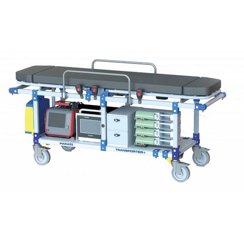 Barella con carrello da trasporto - PARAID - di emergenza / manuale / con schienale regolabile