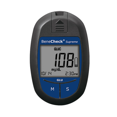 Glucometro automatico - BeneCheck Supreme - Shennona - GDH-FAD / elettrochimico / con glucosio deidrogenasi