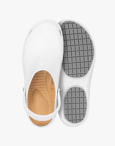 Zoccolo unisex - WINGS - Adhera Shoes - antiscivolo / bianco / nero