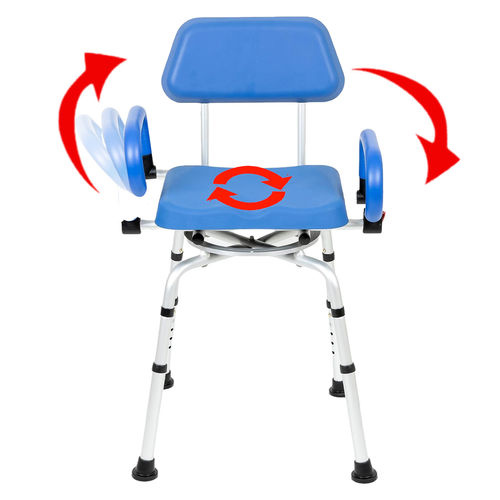Sedia da doccia con braccioli - MBSC  - Pain Management Technologies - girevole / in plastica