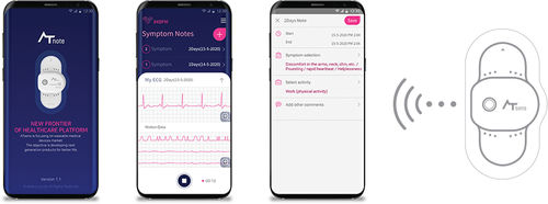 Applicazione mobile medica - AT-Note - ATsens Co., Ltd. - per ECG / di registrazione / visualizzatore
