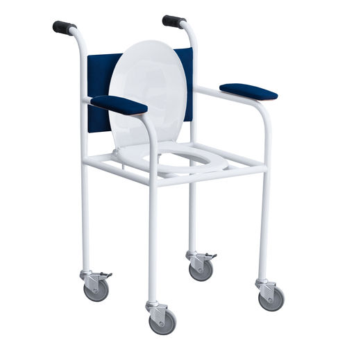 Sedia da toilette con braccioli - KT - Zapovit - con rotelle
