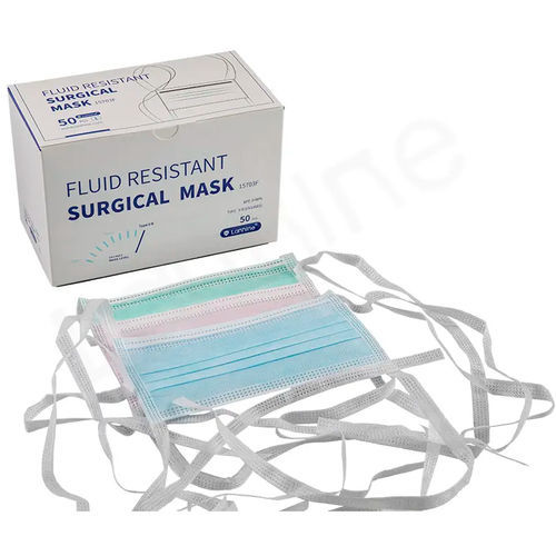 Mascherina chirurgica EN14683 - 15703F - Zhejiang Lanhine Medical Products - per adulti / scatola da 50 pezzi / blu