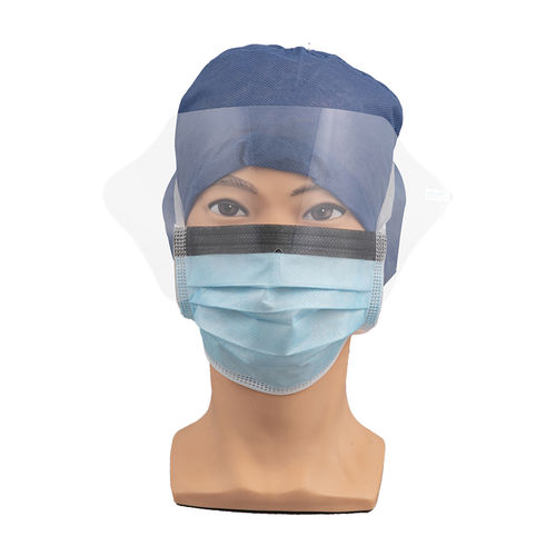 Mascherina chirurgica EN14683 - 15703G - Zhejiang Lanhine Medical Products - con visiera / per adulti / scatola da 25 pezzi