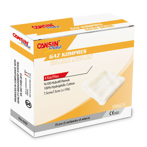 Compressa di garza in cotone - 550 - Cansin Healthcare Industrial & Trade - sterile