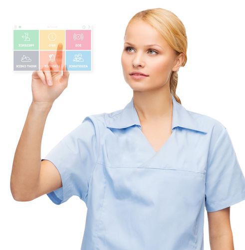 Terminale multimediale per postazione paziente touch screen - NurseTab - Caretronic Ltd