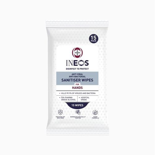 Salvietta detergente per l’igiene delle mani - U0S6-X73S-E51Q-GNTY - INEOS Hygienics - 15 pezzi