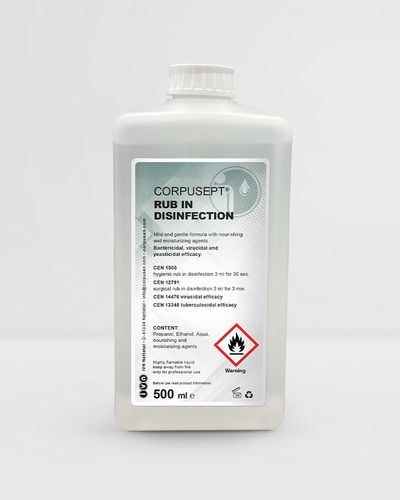 Disinfettante per igiene corporea - CORPUSEPT® - IVN Nettetal & Unigema - liquido / 500 mL / a base di alcol