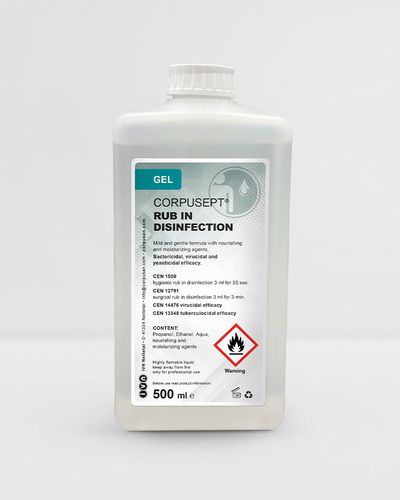 Disinfettante per igiene corporea - CORPUSEPT® - IVN Nettetal & Unigema - in gel / 500 mL / a base di alcol