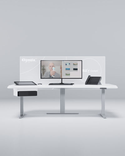 Carrello per telemedicina per videoconferenza - TeleCockpit - KHYMEIA S.R.L. - sicuro / con ECG / con pulsossimetro