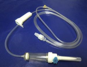 Set di infusione con camera di gocciolamento - EQUI-VEN "PLUS"	 - Laboratorios Yermedic - con connettore a Y / con rubinetto