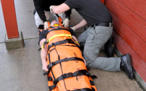 Immobilizzatore di emergenza della testa - XTricate - TyTek Medical - per barella a cucchiaio / per tavola spinale