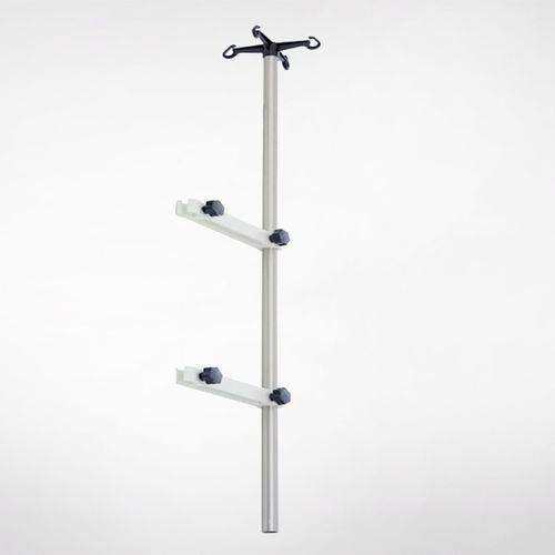 Asta portaflebo a pavimento - 3030.AK - Üzümcü Hospital Equipment - 4 ganci / in acciaio inossidabile / in alluminio