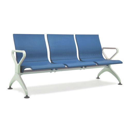 Seduta su barra per sala d'attesa - SJ9075 - Foshan Oshujian Furniture Manufacturing Co., Ltd - con braccioli / con schienale alto / 3 posti
