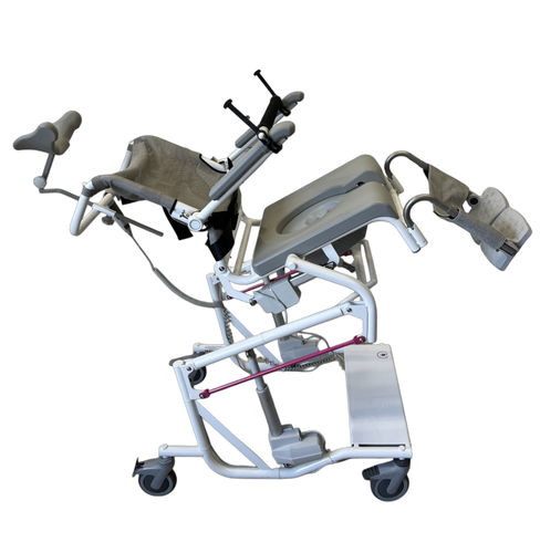 Sedia da doccia con braccioli - HY310811-B - Prontomed srl - con rotelle / con poggiapiedi / ad altezza regolabile