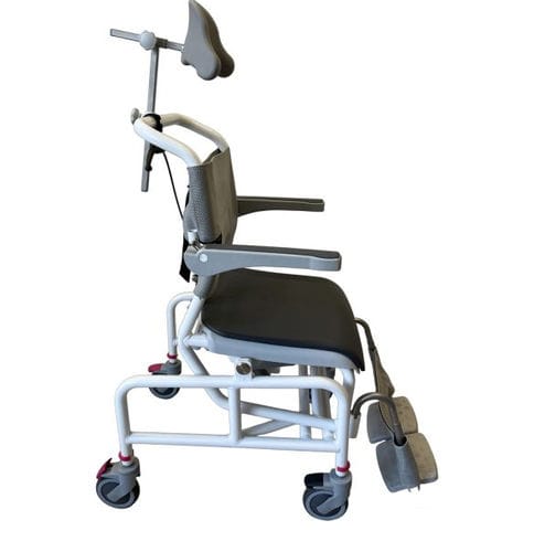 Sedia da doccia con braccioli - HY313051 - Prontomed srl - con rotelle / con poggiapiedi / idraulica