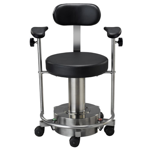 Poltrona per chirurgo elettrica - Levitate MT - Palakkad Surgical Industries - in acciaio inossidabile / ad altezza regolabile / mobile
