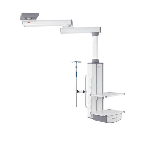 Braccio di distribuzione a soffitto - Atlas - Palakkad Surgical Industries - per terapia intensiva / per sala operatoria / articolato