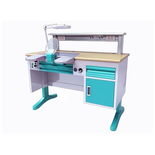 Postazione di lavoro per laboratorio odontotecnico con illuminazione - JT-53 - Tangshan UMG Medical Instrument - con ripiani / in acciaio inossidabile