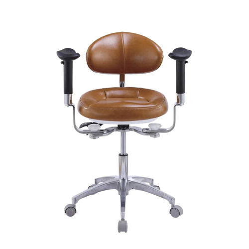 Sgabello per studio odontoiatrico - SV037 - Tangshan UMG Medical Instrument - ad altezza regolabile / con rotelle / con schienale