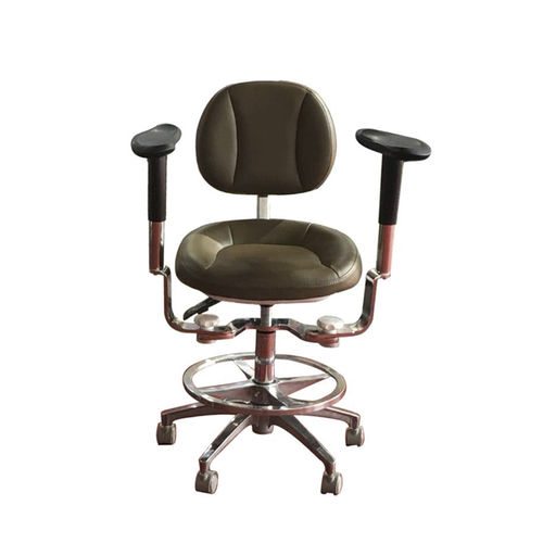 Sgabello per studio odontoiatrico - SV044 - Tangshan UMG Medical Instrument - con rotelle / con schienale / con poggiapiedi