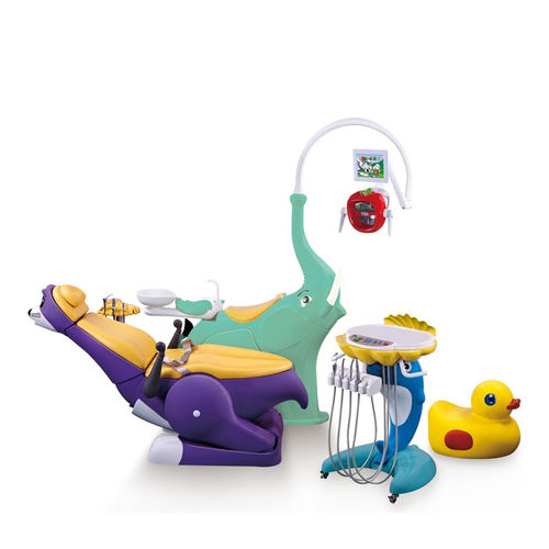 Riunito odontoiatrico con poltrona elettrica - UMG-04C  - Tangshan UMG Medical Instrument - con monitor / con portastrumenti / con illuminazione LED