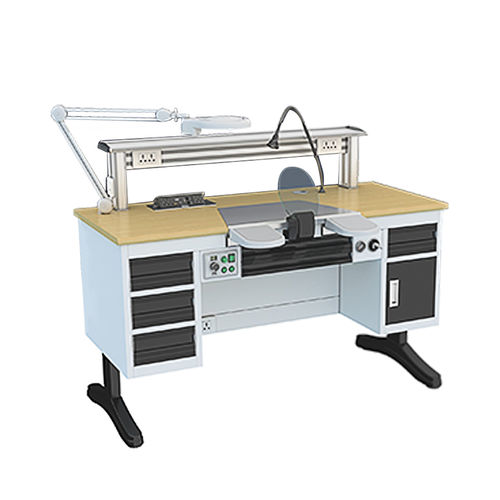 Postazione di lavoro per laboratorio odontotecnico con illuminazione - JT-54 - Tangshan UMG Medical Instrument - in acciaio inossidabile / automatica