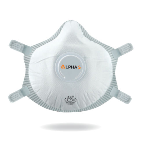 Maschera respiratoria FFP3 - S-3V - Globus Group - in polipropilene / con valvola di espirazione / a coppa