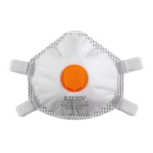 Maschera respiratoria FFP3 - 3530V - Globus Group - a coppa / bianca