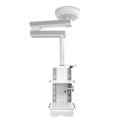 Braccio di distribuzione a soffitto - FY-MD270/S320 - Jiangsu Fuyou Medical - per sala operatoria / 2 bracci / con ripiani