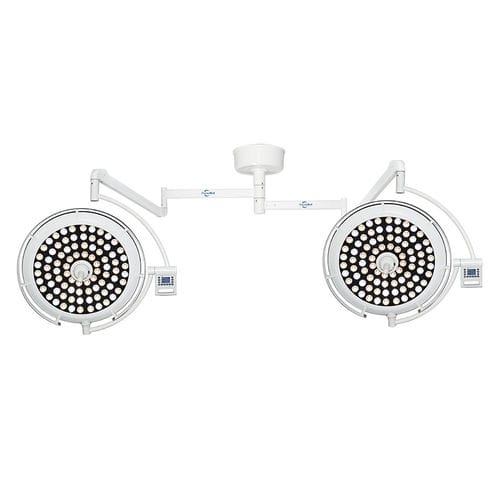 Lampada scialitica a soffitto - FY-700+700A - Jiangsu Fuyou Medical - LED / 2 bracci / con pannello di controllo