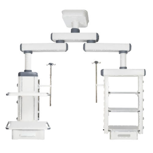 Braccio di distribuzione a soffitto - FY-D2K - Jiangsu Fuyou Medical - per sala operatoria / 2 bracci / con ripiani