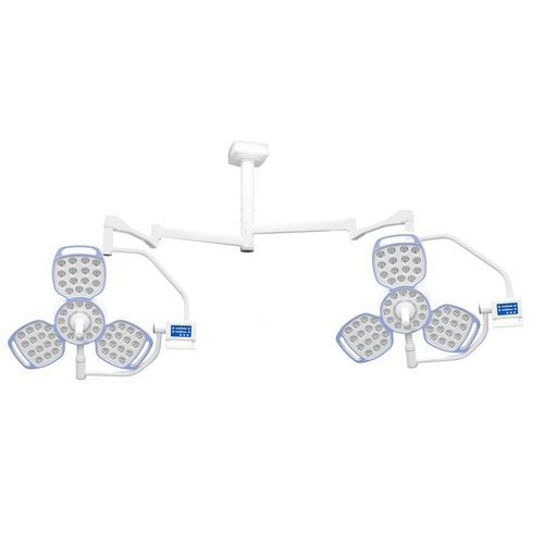 Lampada scialitica a soffitto - Geeta500C+500 - Jiangsu Fuyou Medical - LED / per sala operatoria / 2 bracci