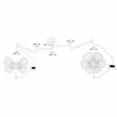 Lampada scialitica a soffitto - FY-LED6+4 - Jiangsu Fuyou Medical - LED / per sala operatoria / 2 bracci