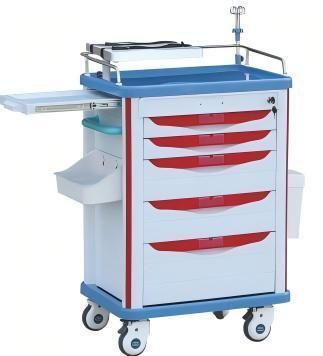 Carrello di emergenza - FY-ET009H - Jiangsu Fuyou Medical - in acciaio inossidabile / in plastica / con piano di appoggio