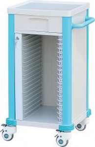 Carrello per cartelle mediche - FY-PR01 - Jiangsu Fuyou Medical - di stoccaggio / in plastica / con scomparti