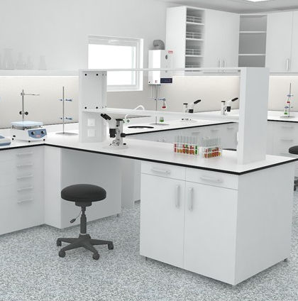 Banco da laboratorio con ripiani - NTS - Nükleon laboratory Equipments