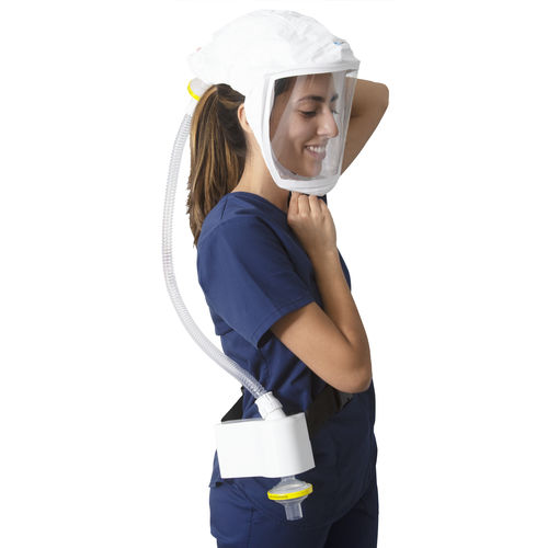 Maschera PAPR con valvola di espirazione - AS-0002-0002 - Air Safe - con filtro / a pieno facciale / per laboratorio