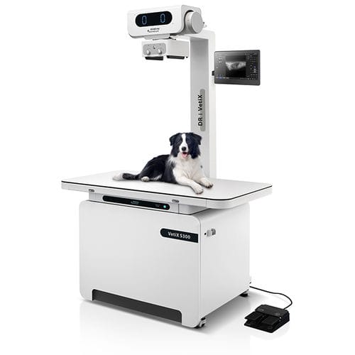 Sistema di radiografia veterinaria digitale - VetiX S300 - Shenzhen Mindray Animal Medical Technology Co., Ltd. - con tavolo