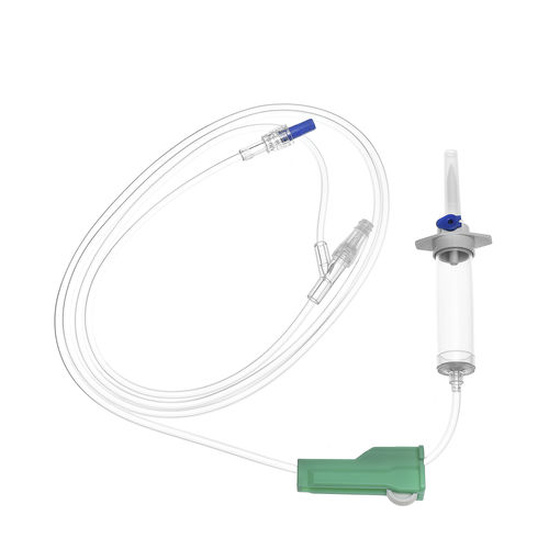 Set di infusione in polivinilcloruro (PVC) - IV-ST190011 - BQ+ Medical - con connettore a Y / con camera di gocciolamento / con componente senza lattice