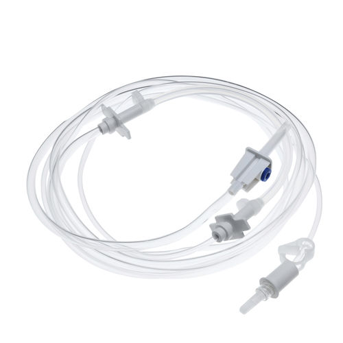 Set di infusione in polivinilcloruro (PVC) - BQIVT01 - BQ+ Medical - con connettore a Y / con camera di gocciolamento / con componente senza lattice