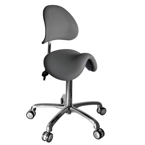 Sgabello per struttura sanitaria - SADDLEBR - Titanmed - ad altezza regolabile / idraulico / con rotelle