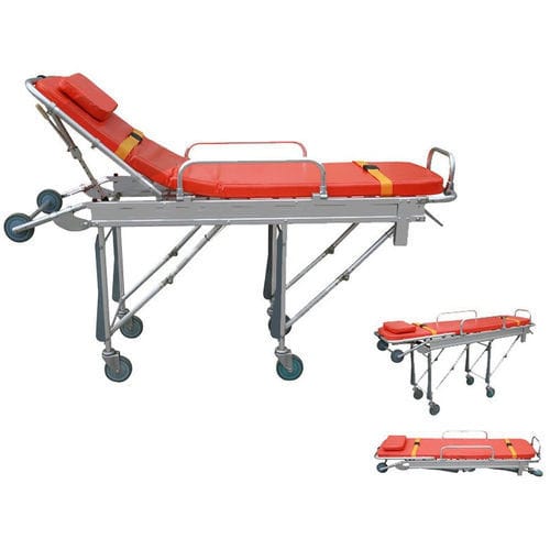 Barella con carrello per ambulanze - CK-DDC-3 - Chen Kuang Industries - manuale / pieghevole / a 2 sezioni
