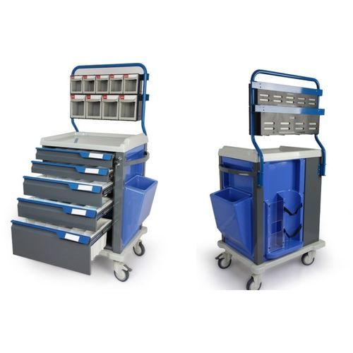 Carrello medico - W.DC.101 series - Nisan Medikal San. ve Tic. Ltd. Sti. - per trattamenti / 5 cassetti / con contenitore laterale