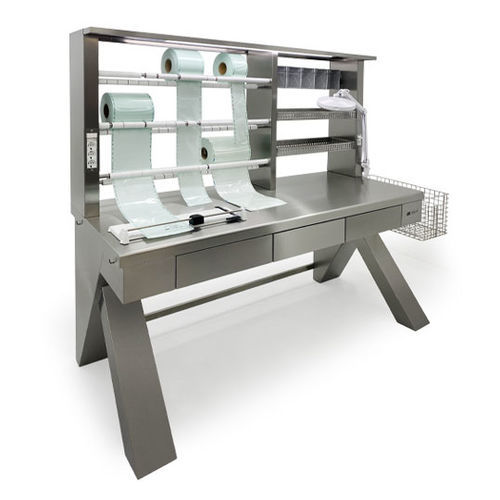 Tavolo di confezionamento di strumenti medici e chirurgici - S.PT.102 series - Nisan Medikal San. ve Tic. Ltd. Sti. - in acciaio inossidabile