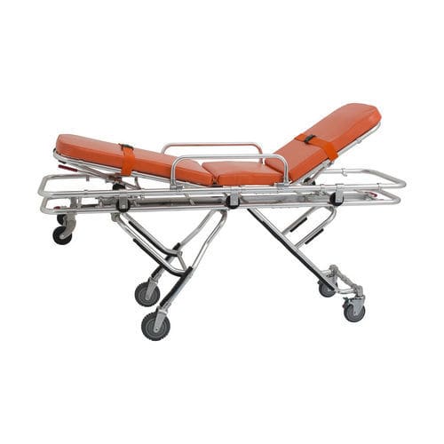 Barella con carrello per ambulanze - YHR-A5 - Zhangjiagang Herui Medical Equipment Co., Ltd. - meccanica / pieghevole / ad altezza regolabile