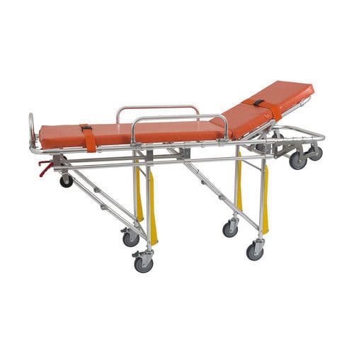 Barella con carrello per ambulanze - YHR-A1 - Zhangjiagang Herui Medical Equipment Co., Ltd. - manuale / pieghevole / ad altezza regolabile