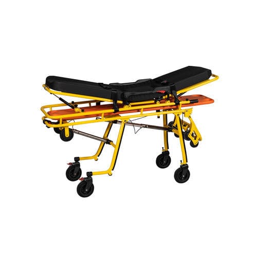 Barella con carrello per ambulanze - YHR-A10 - Zhangjiagang Herui Medical Equipment Co., Ltd. - meccanica / pieghevole / ad altezza regolabile