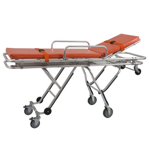 Barella con carrello per ambulanze - YHR-A4 - Zhangjiagang Herui Medical Equipment Co., Ltd. - meccanica / pieghevole / ad altezza regolabile