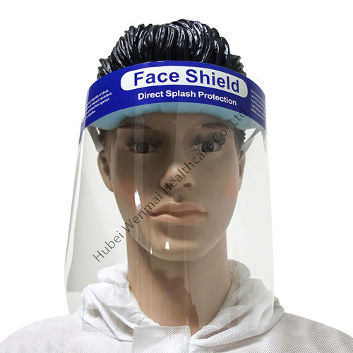 Schermo facciale in polietilene - WM-FS01 - Hubei Wenmai Healthcare - a pieno facciale / per adulti / blu